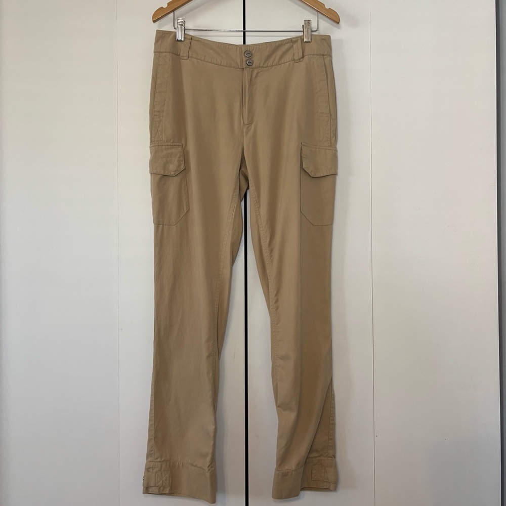 Lauren Ralph Lauren Women’s Cargo Pants Size 10 Tan Khaki Soft Cotton Tencel